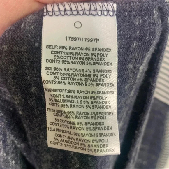 Dolan Anthropologie Left Coast Collection Navy Stripe Long Sleeve Dress Large - Picture 9 of 9